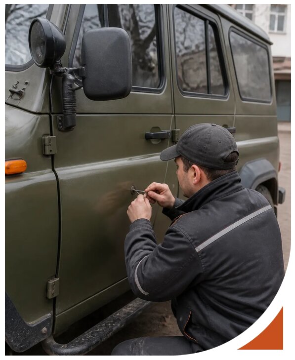 Профессиональное вскрытие автомобиля УАЗ без повреждений в Черкесске